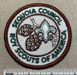 Vintage 1960s Sequoia Council Boy Scouts Of America Patch Bsa Cp Camp Re Twill