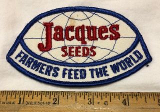 Vintage Jacques Seed Embroidered Patch Farmers Feed The World