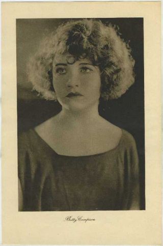Betty Compson Vintage 1921 - 1922 Picturegoer Printed Premium Photo