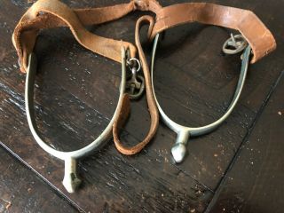 Vintage Elite Non - Rust English Spurs W/ Buckles Made In England