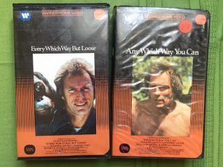 Vintage Every Which Way But Loose & Any Which Way You Can Eastwood Vhs Warner Wb