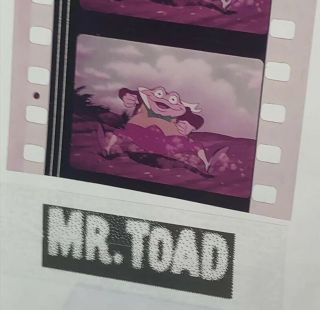Vintage Disney Movie Film Strip 5 Cells The Madcap Adventures Of Mr Toad (1)
