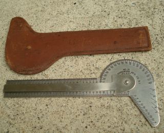 Vintage 1937 Machinist Gauge Tool No 16 General Hardware Mfg Co.  N.  Y.  W/sheath