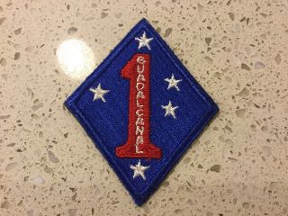 Vintage Wwii Usmc 1st First Marine Division Guadalcanal Patch Old Breed
