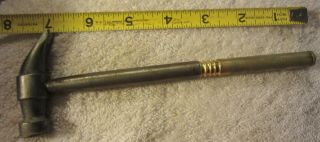 Vintage Brass & Steel Claw Hammer W 3 Nesting Screwdrivers In Handle,  Multi Tool