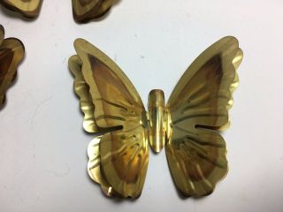 Vintage Brass Metal Butterfly Wall Hanging Set Of 3 Home Wall Decor 4