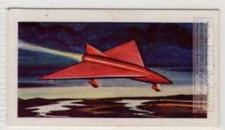 Rocket Returning To Earth After Space Station Delivery Vintage Ad Trade Card