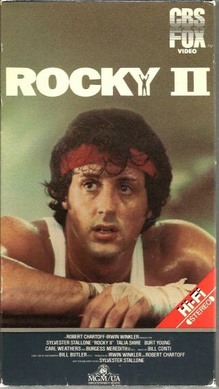 Rocky Ii Vhs 1984 Sylvester Stallone Talia Shire Burt Young Carl Weathers Vtg