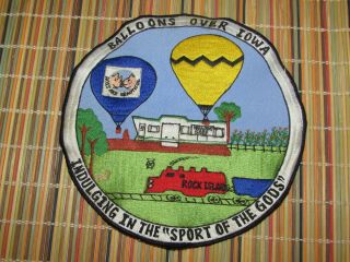 Vintage Hot Air Balloons Over Iowa 7 3/4 " Patch