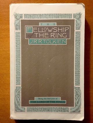 J.  R.  R.  Tolkien - The Fellowship Of The Ring - Vintage Trade Paperback,  1988,  Us