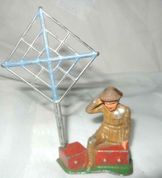 Vintage Barclay Manoil Toy Lead Soldier With Radio & Antenna
