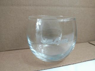 Vtg Us Air Airlines First Class Cocktail Drinking Glass - Flying Travel Airplane