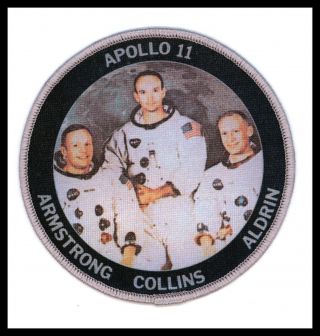 Vintage Nasa Apollo 11 4 " Collector Sew On Space Patch 1969 Armstrong Aldrin
