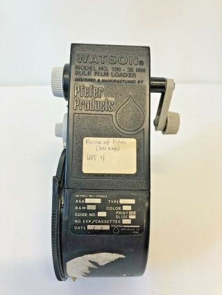 Vintage Watson Pfefer Products Model 100 35mm Bulk Film Loader