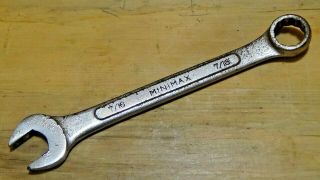 Vintage Minimax Spanner 7/16 Inch Af Imperial - Combination Ring Open
