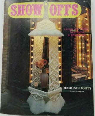 Vintage Macrame Pattern Book 1978 Show Offs Plant Hanger Hanging Table