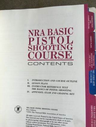 VINTAGE 1983 NRA INSTRUCTOR ' S GUIDE FOR USE WITH NRA BASIC TRAINING COURSES 3