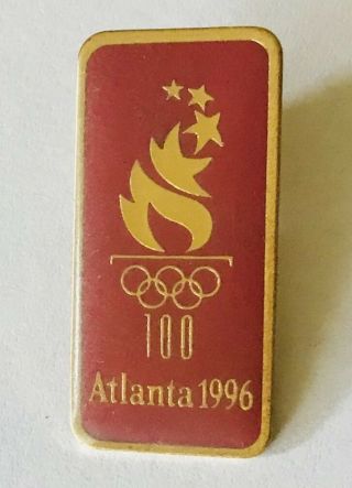 Atlanta 1996 Olympics 100 Years Purple Pin Badge Vintage (e9)