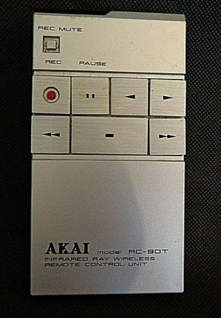 Akai Infared Ray Wireless Remote Control Unit Rc - 90t Vintage Japan