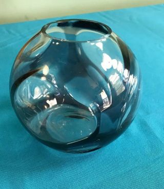 Vintage Holmegaard Mid Century 5 " Smokey Gray Glass Bowl
