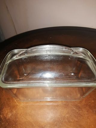 Vtg Westinghouse Refrigerator Dish Loaf Pan With Clear Domed Lid