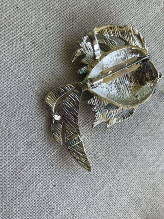 Vintage Signed MJ Enamel Fish Necklace Pendant or Brooch 5