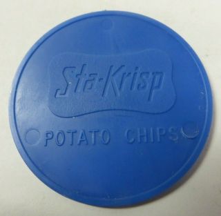 Vtg Sta - Krisp Potato Chips Token Coin Plastic Joyland Park Rides Wichita Ks