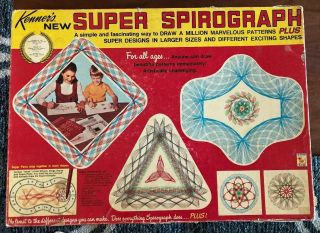 Vintage 1969 Kenner Spirograph Plus No.  2400 Complete Drawing Designs Game