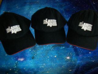 3 Vintage Hats Planet Of The Apes 2001 Movie Stretch Nu - Fit Fit Size L/xl