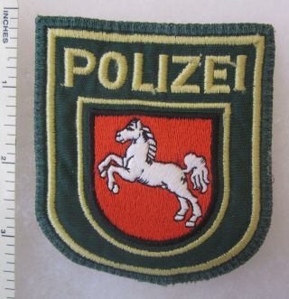Niedersachsen Saxony Germany Polizei Police Department Patch Vintage