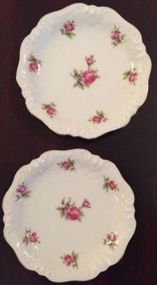 2 Vintage Royal Heidelberg Rose Winterling Mini Tiny Plates 3.  5 " Numbered