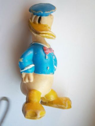 1964 Vintage Donald Duck Walt Disney Rubber Toy Doll Puppet Yugoslavia Biserka