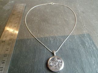 Vintage Hallmarked Solid Sterling Silver Pendant / Locket Necklace