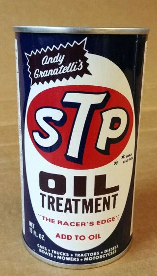 Vintage Stp Oil Treatment Pull Top Metal Can The Racers Edge