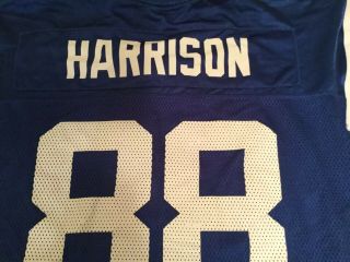Vintage Indianapolis Colts Marvin Harrison Jersey Reebok Nfl Blue Classic Large 3