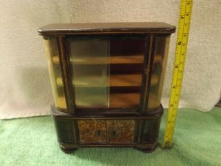 Vintage Doll House China Cabinet.  Wood Construction.