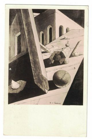 Museum Of Modern Art York City 1950 Vintage Postcard Giorgio De Chirico