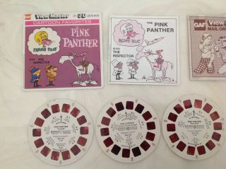 Vintage 1978 Gaf Viewmaster Reel Set “the Pink Panther”