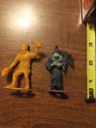 2 Vintage 1960s Mpc Witch Executioner 2.  5 Inch Plastic Monster Figure