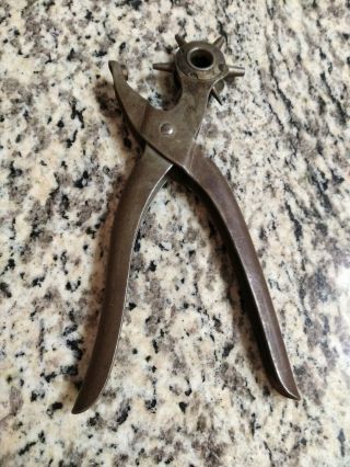 Vintage rotary leather hole punch tool.  Made in W.  Germany 2