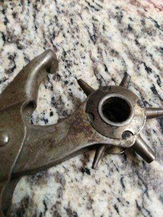 Vintage rotary leather hole punch tool.  Made in W.  Germany 4