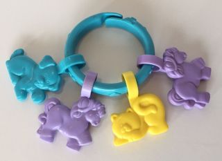 Vintage Fisher Price Bracelet And Animal Charms From Dress Up Vanity