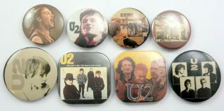 U2 Button Badges 8 X Vintage U2 Button Badges Bono
