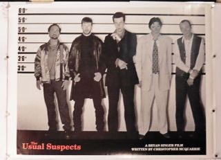 Usual Suspects Vintage Movie Poster 23.  50 " X 32.  50 " Nos (b430)