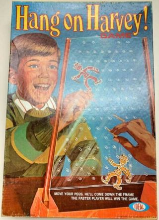 TWO VINTAGE GAMES BY IDEAL: TIP - IT & HANG ON HARVEY – 1960s 2