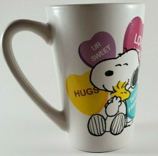 Vintage Peanuts Snoopy & Woodstock Valentines Day Candy Hearts - Coffee Mug