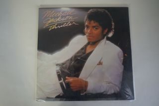 Vintage 1982 Michael Jackson Thriller L.  P.  Record Vinyl Epic Records