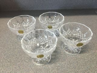 Set Of 4 Vintage Cristal D 