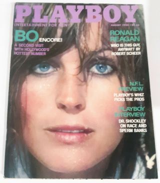 Vintage Playboy,  August 1980.  Bo Derek Cover,  " Bo Encore " Full Nude Pictorial