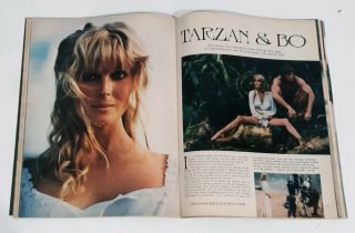 VINTAGE PLAYBOY,  SEPT.  1981.  BO DEREK COVER.  BO & TARZAN FULL POSTER PULL - OUT 3